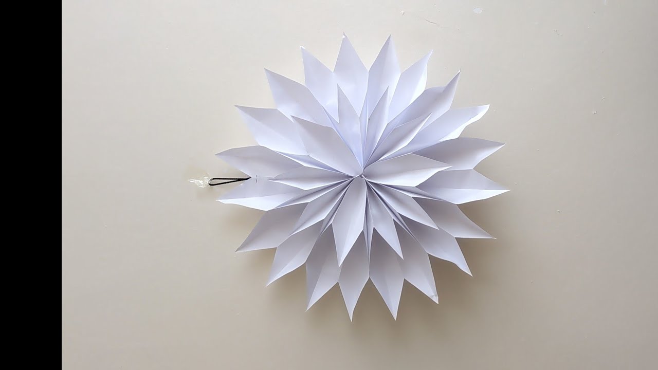 3D Paper Snowflakes DIY Christmas Crafts