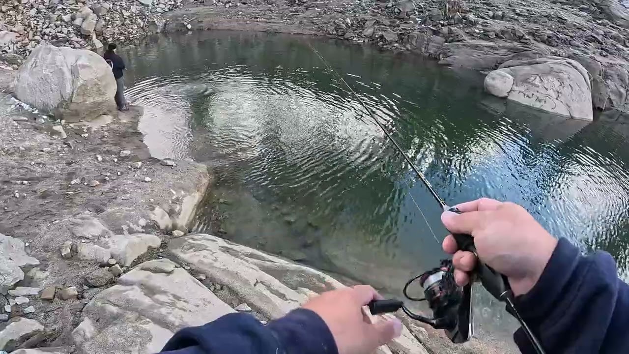 Shaver Lake Trophy Trout Fishing during snow.