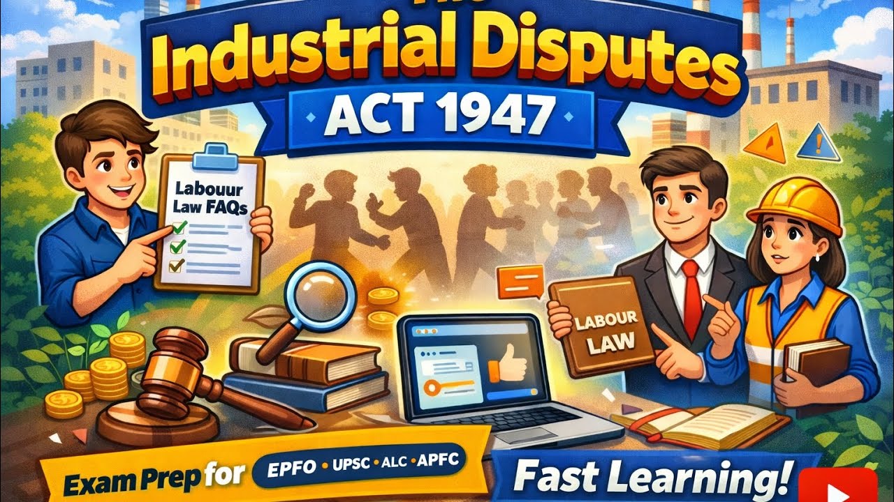 Industrial dispute act 1947 [part-2] section 2 definition / EPFO /UPSC ALC / APFC ! #exam #upsc #alc