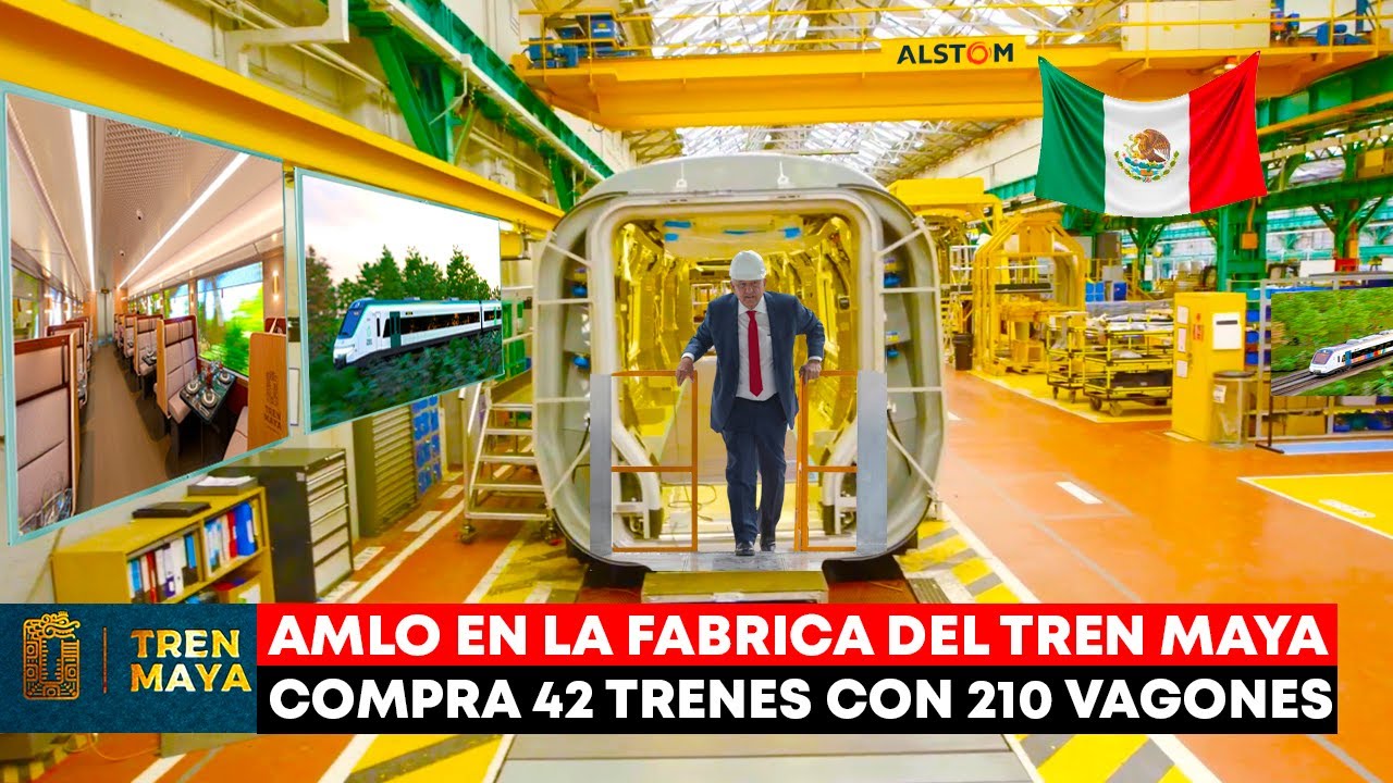 AMLO Supervisa la construcción de vagones del Tren Maya en Hidalgo. y compra todos de una vez.