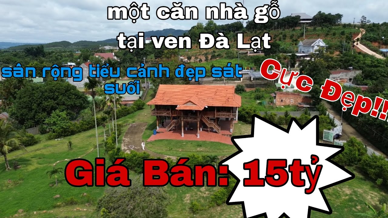 Căn nhà gỗ rộng rãi view cực chill sân rộng cảnh đẹp