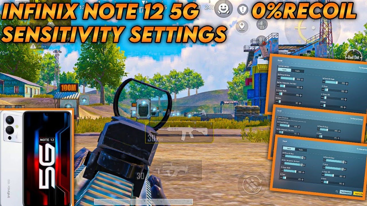 Infinix Note 12 5G New Sensitivity 0% Recoil Bgmi Sensitivity Settings Pubg Mobile