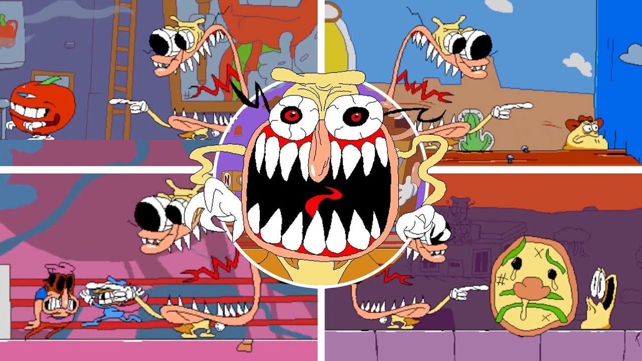 Pizza Tower - All Bosses as Screaming Noise + John Gutter [P-RANK] (The Noise Update Mod)