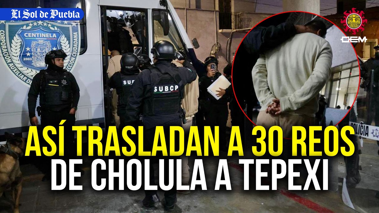 Tras fuga de reo, trasladan a 30 presos del Cereso de San Pedro Cholula al Tepexi de Rodríguez