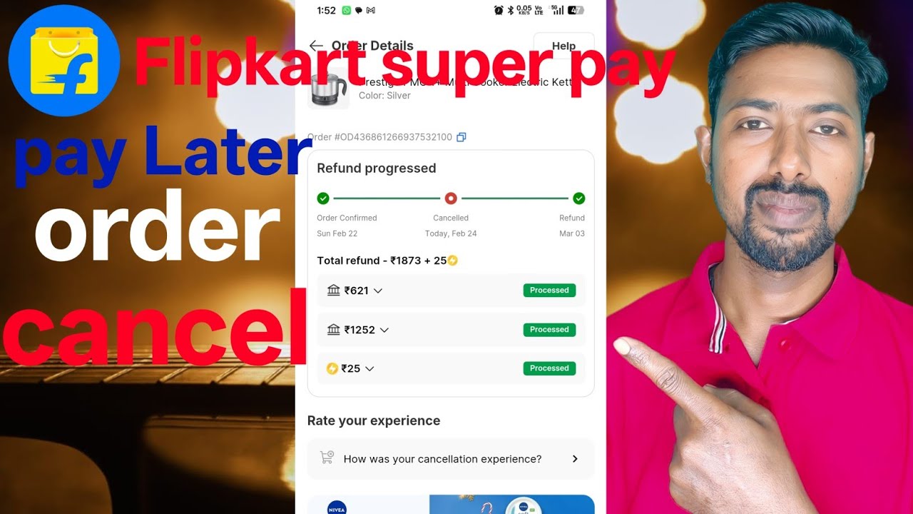 Flipkart super pay order cancel / Flipkart sugar pay order cancel refund amount / Flipkart pay later