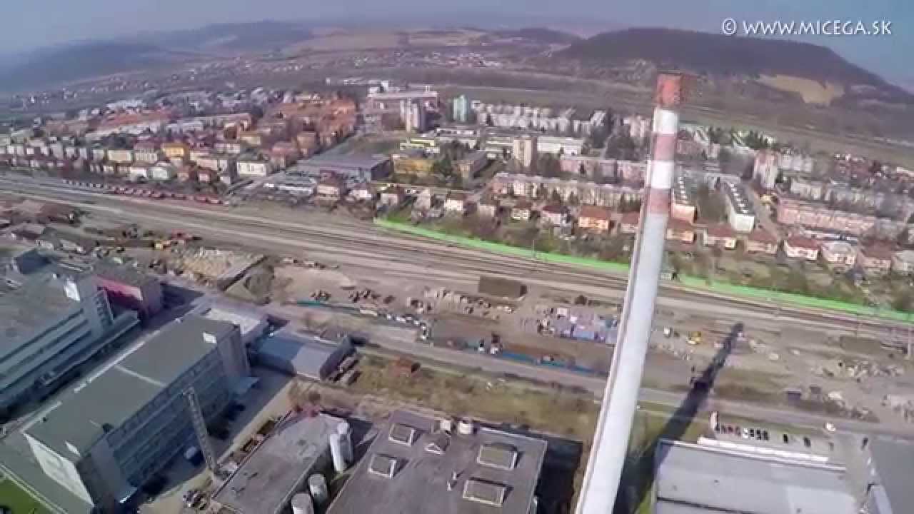 Trenčín - Merina - prelet okolo komína