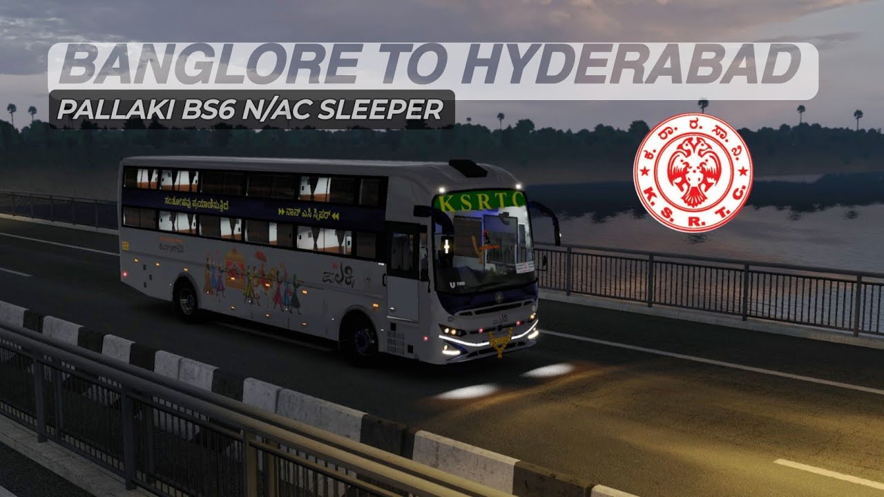 | BENGALURU TO HYDERABAD  |PALLAKI KSRTC BS6 |DRIVES BY TRS GAMING YT 