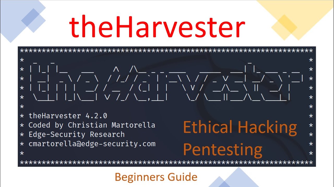 theHarvester - Step by Step #parrotos #kalilinux #hackingcourse