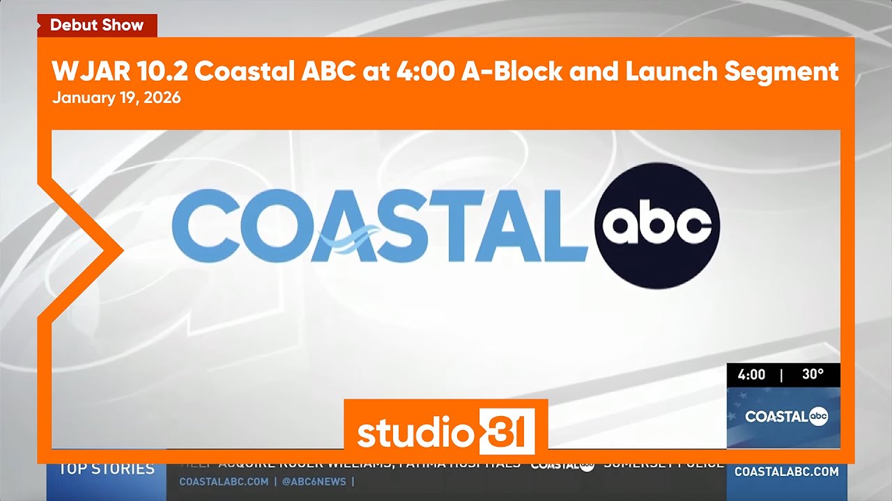 WJAR 10.2 Coastal ABC at 4:00 A-Block and Launch Segment, 1/19/2026 (Debut Show)