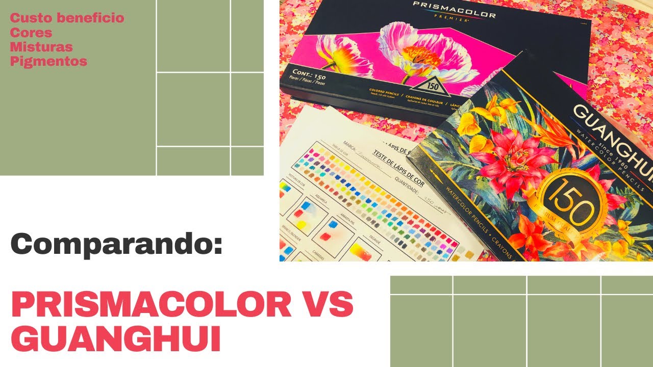 COMPARAÇÃO DE LÁPIS DE COR - PRISMACOLOR vs GUANGHUI