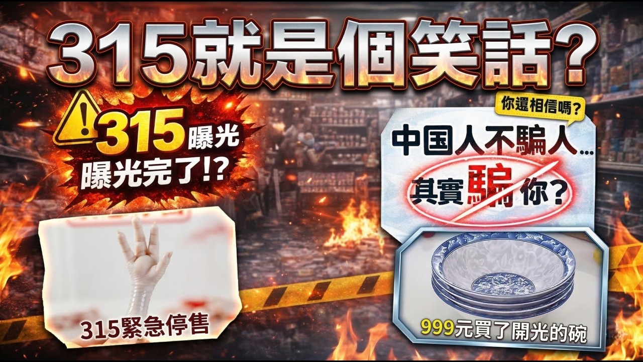 315就是個笑話？年年曝光，為什麼我們還在花錢吃「垃圾」？是誰在縱容黑心商家！
