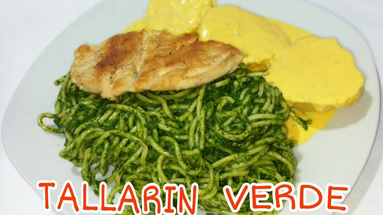 Tallarines verdes con papa a la  huancaína ¡Súper Rico😋 Fácil de preparar !Comida Peruana