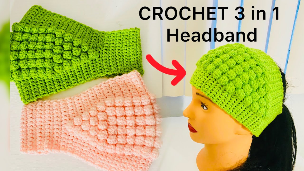 How to crochet 3 in 1 ear warmer | neck warmer | headband| diy