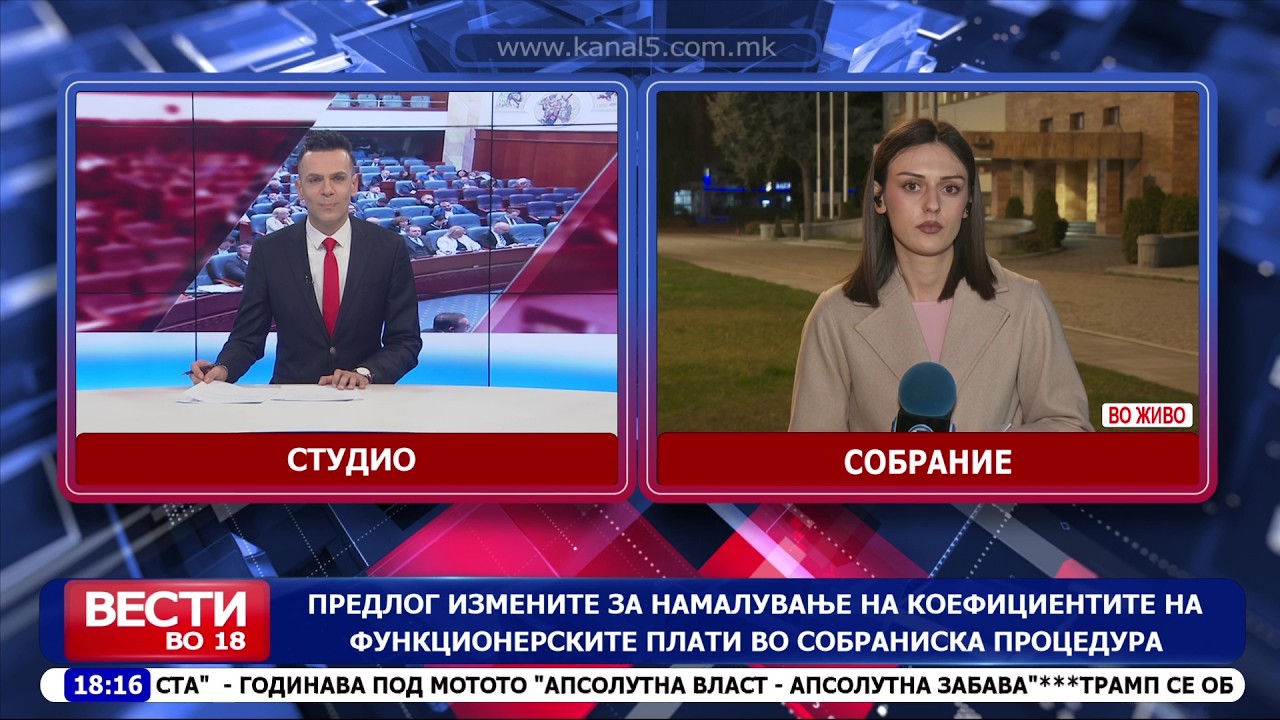 Предлог измените за намалување на коефициентите на функционерските плати во собраниска процедура