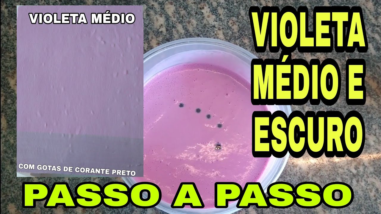 Tons de VIOLETA MÉDIO E ESCURO Passo a passo