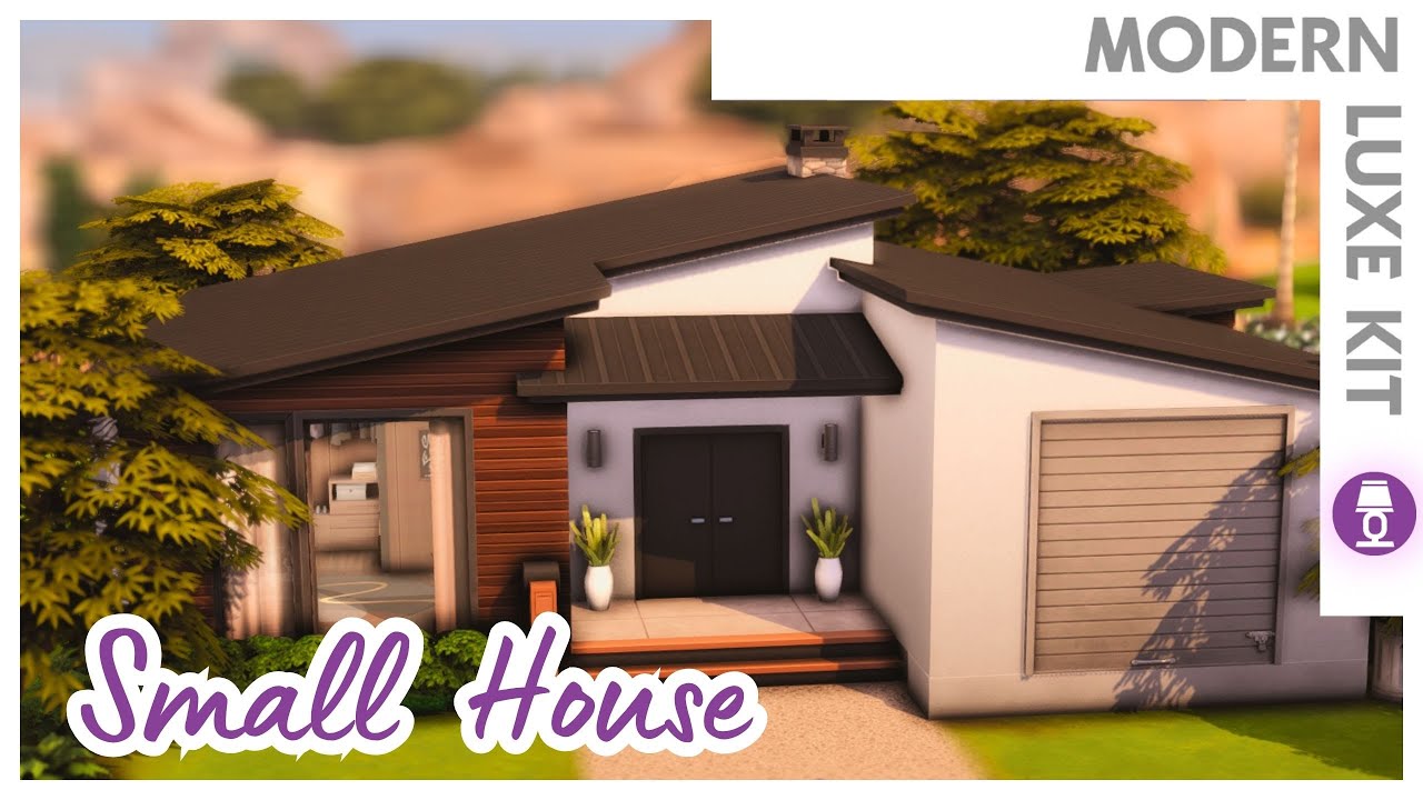 Строительство с новым комплектом🌟 Small MODERN LUXE House | Lofi Speed Build | TS4 No CC