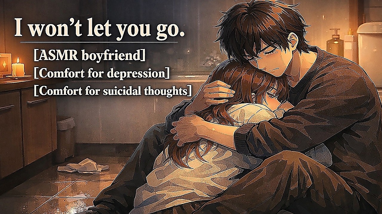 ASMR boyfriend roleplay depression comfort [Trigger warning: Depression/Suicidal thoughts]