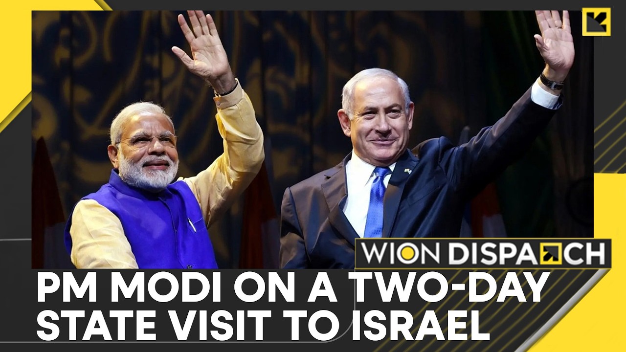 PM Modi Receives a Grand Ceremonial Welcome as He Lands at Ben Gurion Airport in Tel Aviv | WION