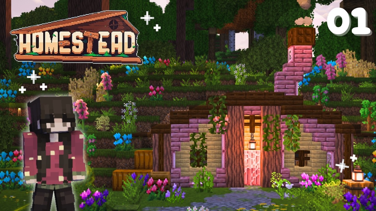A cozy start in a far away place | Minecraft Homestead Ep.1