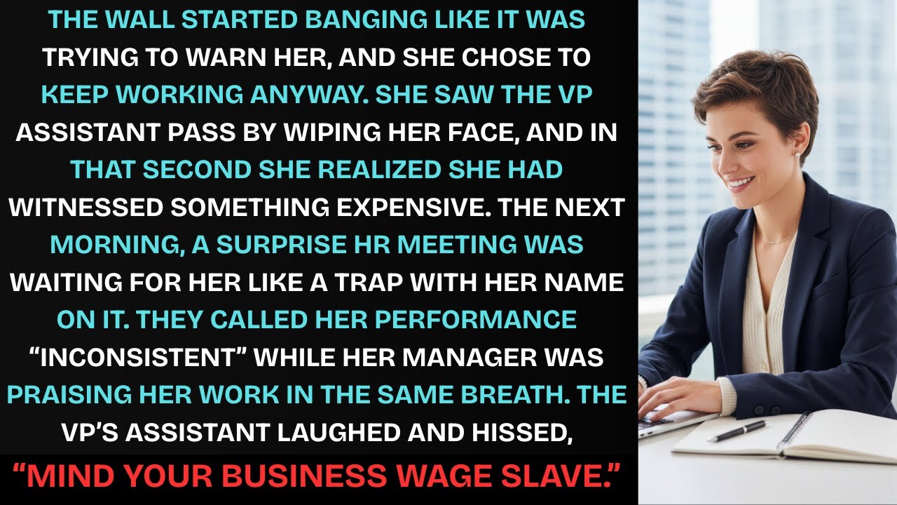 She Worked Late and Heard the Wall BANGING, Then HR Cut Her Pay The Next Day