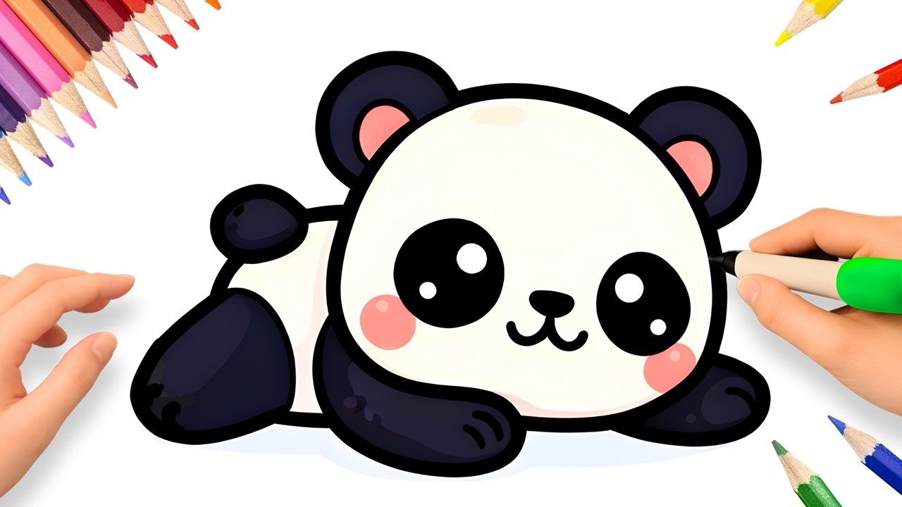 COMO DESENHAR UM PANDA FÁCIL 💟