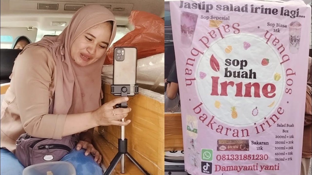 SOP BUAH & SALAD IRINE LAGI VIRAL CUMAN LIVE TIK TOK PEMBELI NYA PADA DATANG SENDIRI