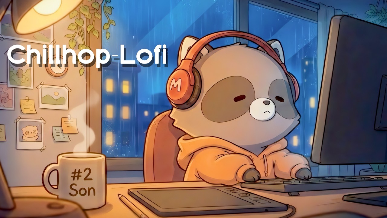 Peaceful Night Lofi Study 📖 | Cozy Room Ambience & Relaxing Chill Beats 🌙 [jazzy beats/lofi hiphop]