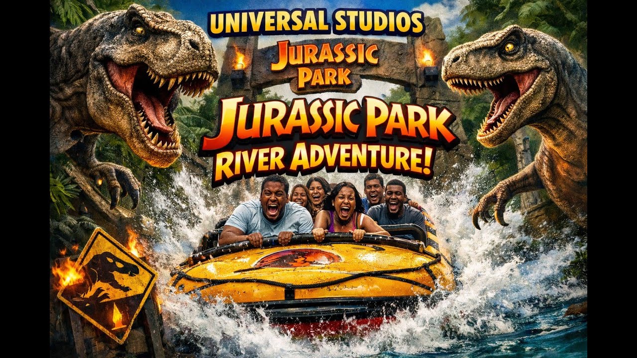 Jurassic Park River Adventure FRONT ROW POV