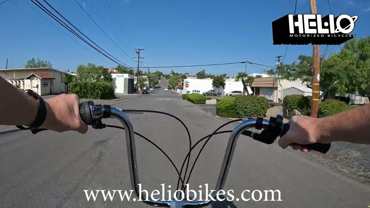 Test Ride the Red Basic EZM with Honda GXH50 Motorized Bicycle. Most Reliable Motorized Bike Engine
