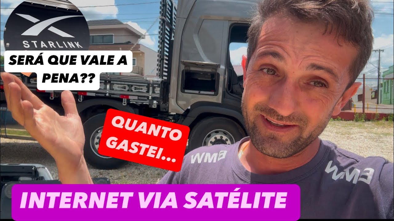 INSTALAÇÃO DA STARLINK NO CAMINHÃO VEJA OS CUSTOS SERÁ QUE FUNCIONA BEM???