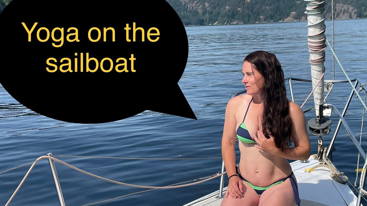 Yoga on a sailboat.  Sunset and sailing. Good weather and an adventure. What else is there?