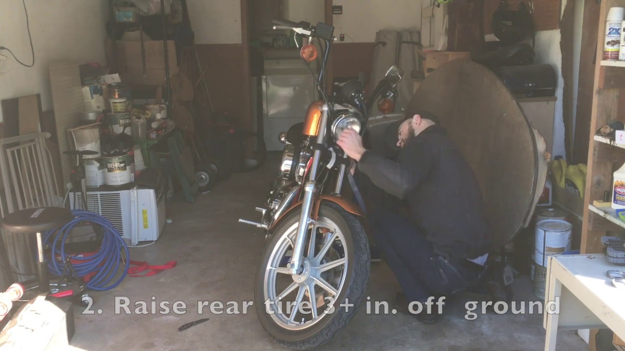How to change a drive belt on a Harley Davidson Sportster