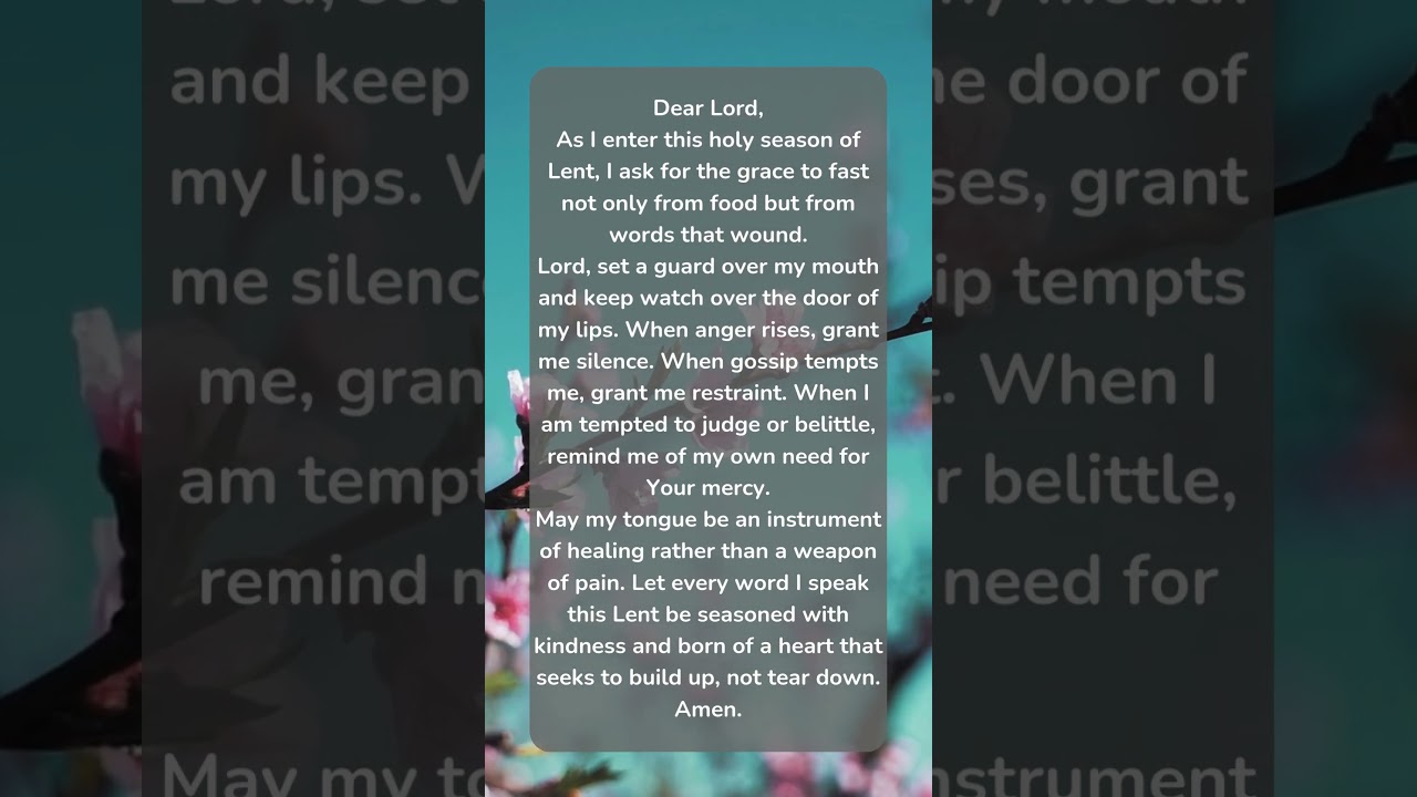 Lenten Prayer to Guard the Tongue | Day 2 Fasting from Words that Wound | Catholic Prayer #prayer