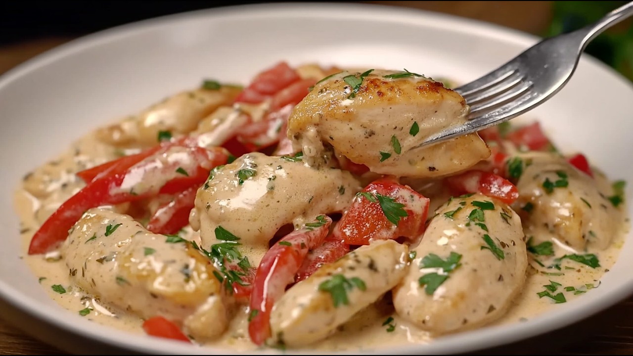 Эта нежная курочка в сливочном соусе покорит вас! Безумно вкусно!
