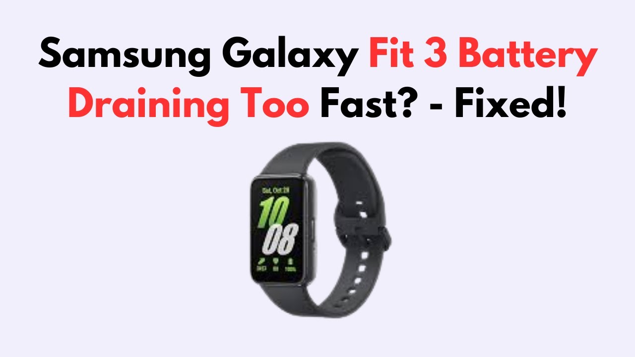 Samsung Galaxy Fit 3 Battery Draining Too Fast? - Fixed!
