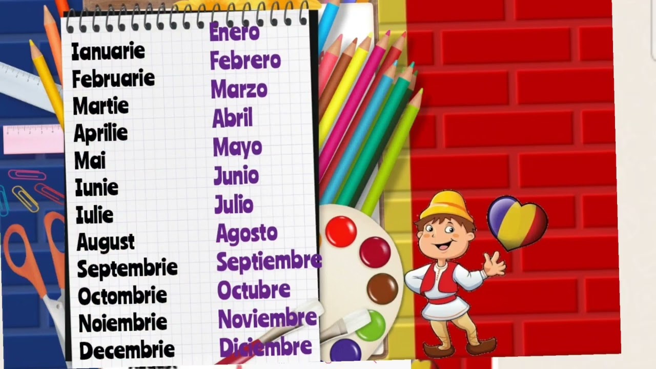 Clase de Rumano: Los días y meses del año