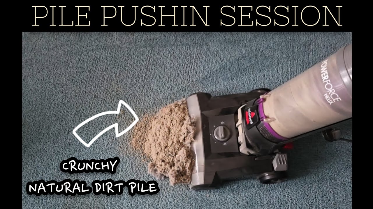 Pile Pushin Natural Dirt Crunch | Pile Mess Test Cleanup | Bissell Powerforce Vacuum | ASMR 