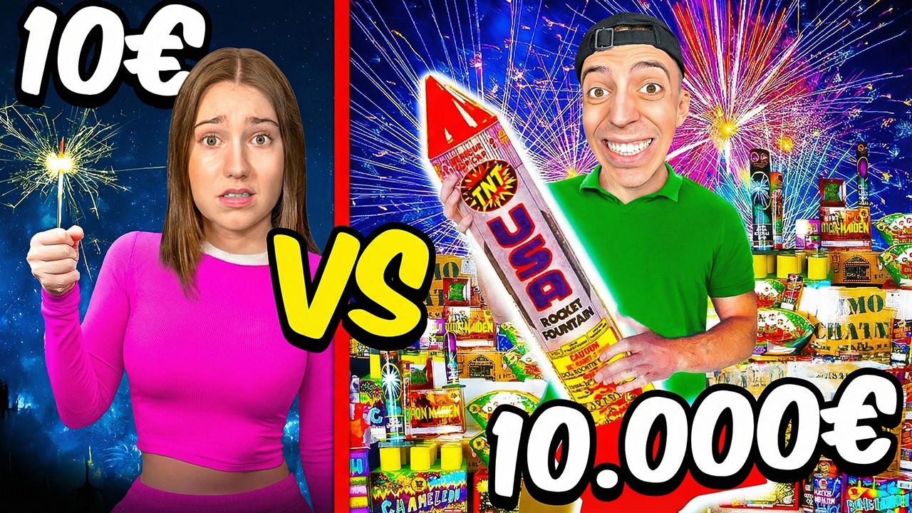 10€ vs 10.000€ FEUERWERK EINKAUFSTOUR 2025/26! 🎆🧨 (mit Freundin)