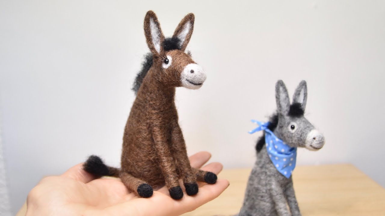 Needle Felt A Miniature Donkey - How To - DIY CRAFTS - THE WISHING SHED