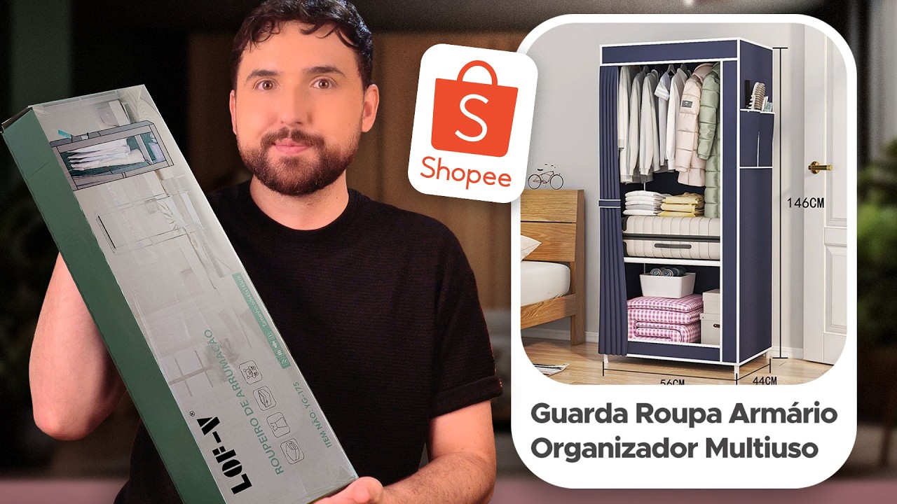 😱 Produtos BARATOS DEMAIS para ser verdade | Comprei um Guarda Roupas da Shopee