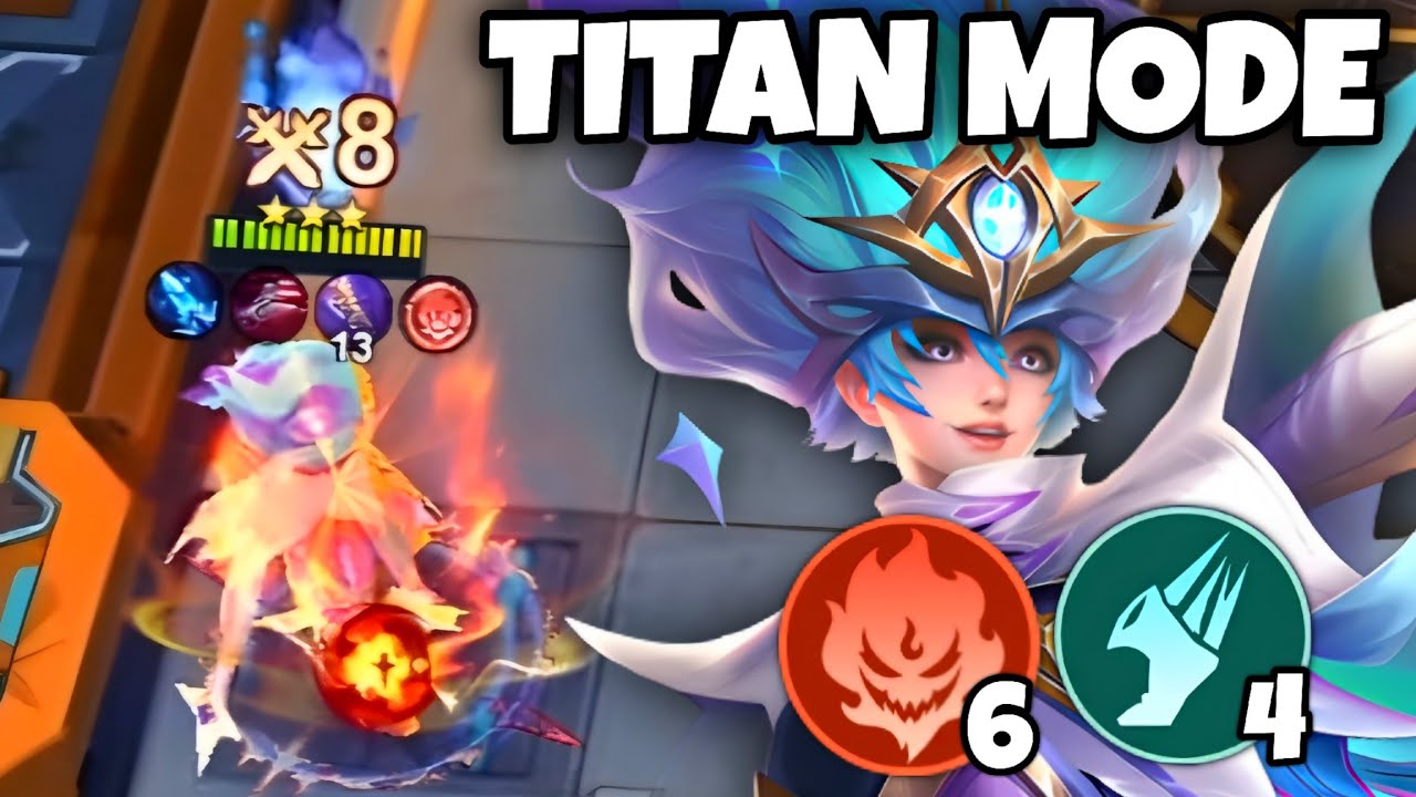 3 STAR HARLEY EMBERLORD TITAN MODE!! FULL DAMAGE!! MAGIC CHESS GO GO 
