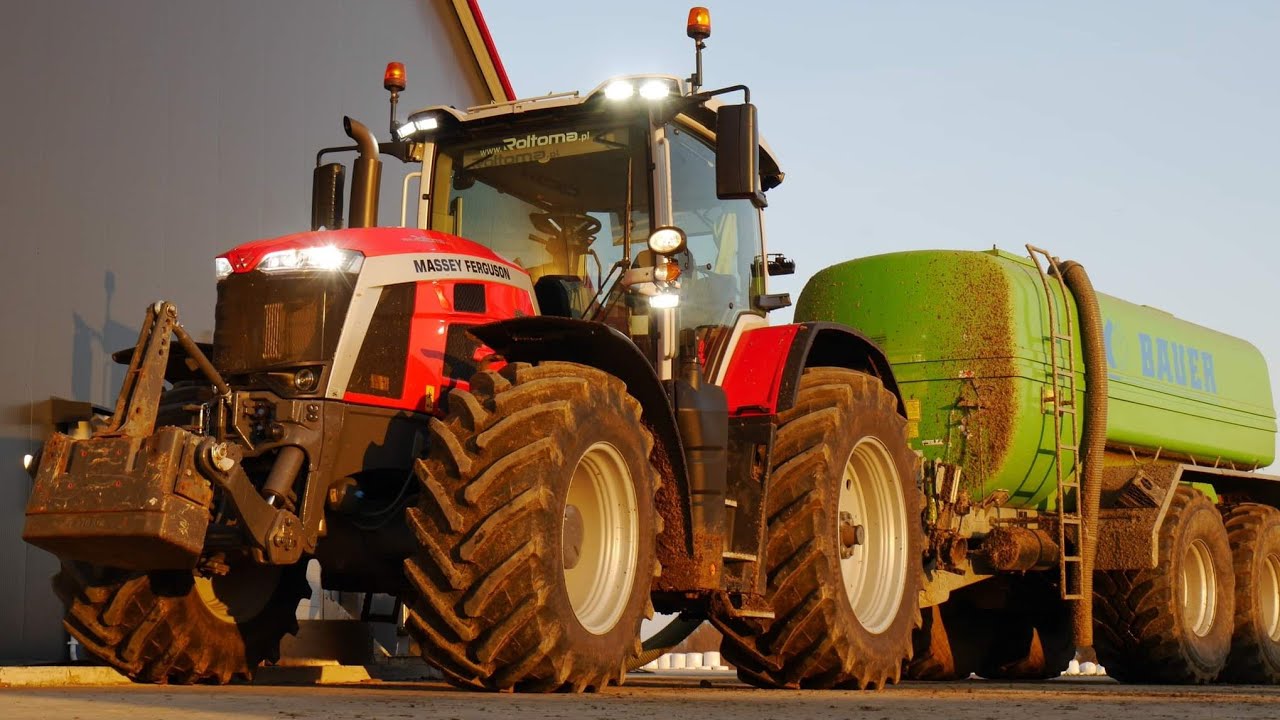 NOWY MF 8S | WYWÓZ GNOJOWICY & ORKA W GR.BĄCZYK  #MASSEYFERGUSON8S #BAUER #NOWY