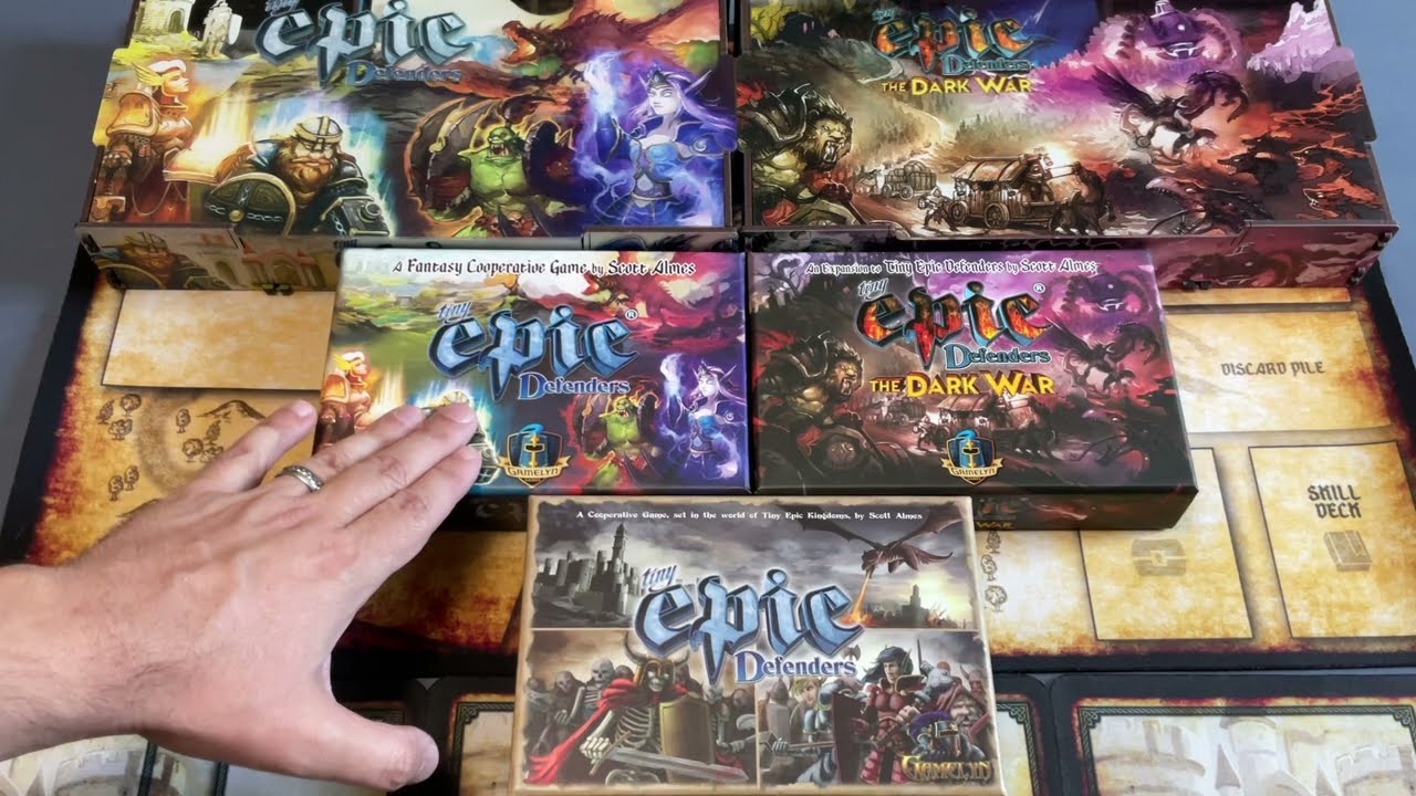 Tiny Epic Defenders (1st Ed, 2nd Ed, The Dark War, Etc.) Content Overview with Comparison