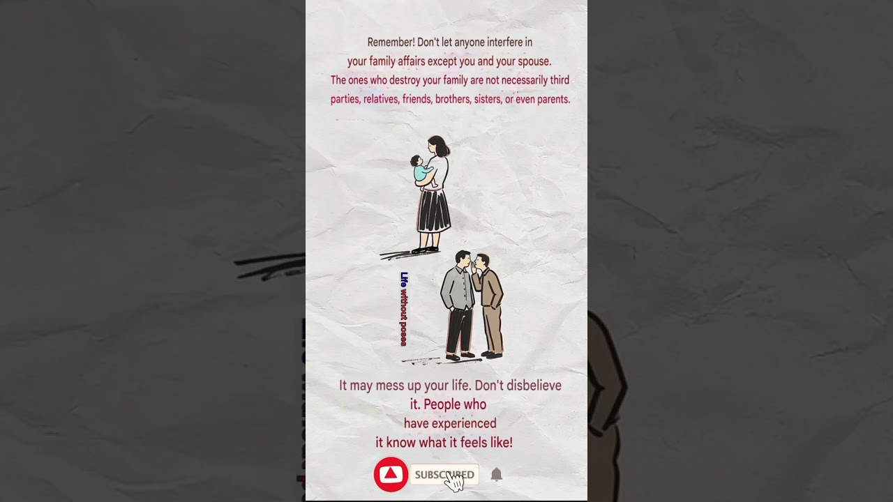 🚫 Don&rsquo;t Let Anyone Interfere in Your Marriage | Protect Your Family Bond ❤️