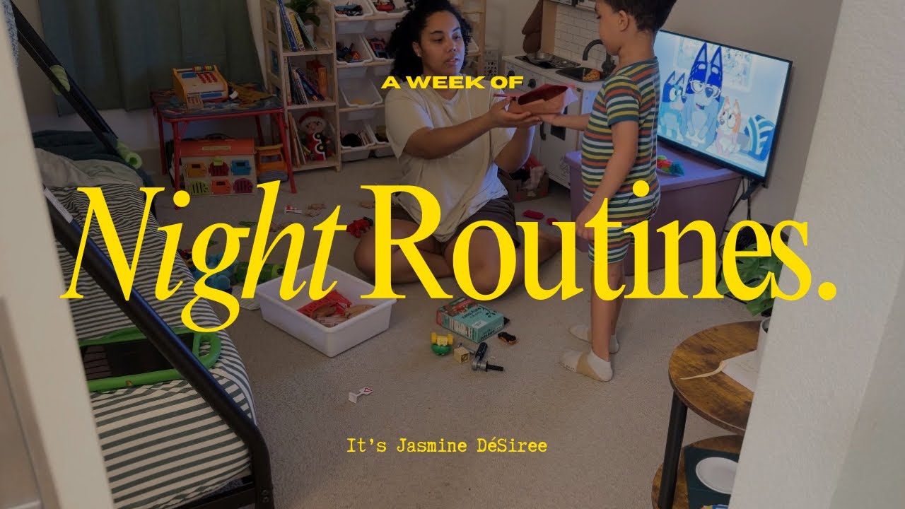 A Week Of Night Routines 🌱 | Realistic mommy & toddler edition - bedtime, cooking, walks, & more!