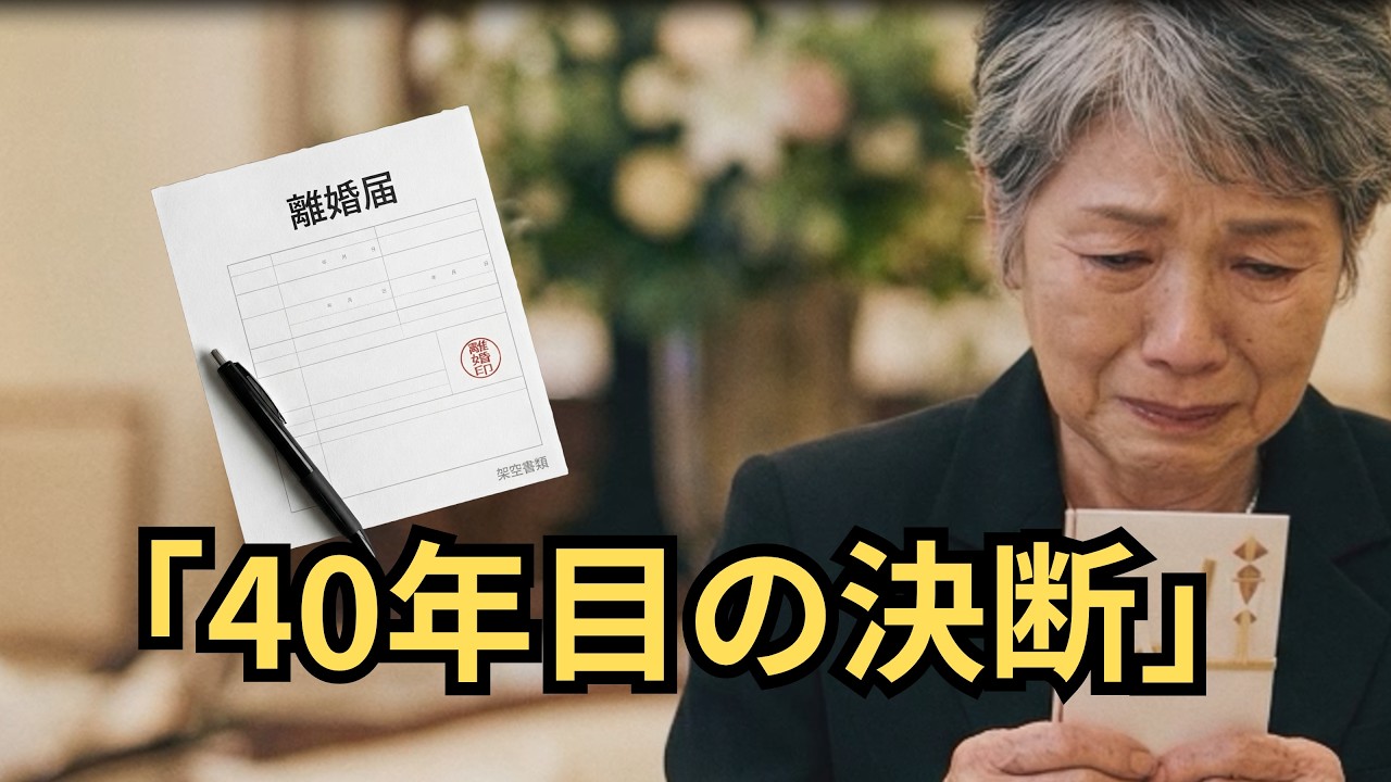 40年連れ添った夫と、別れると決めた日の話        #熟年離婚 #黄昏離婚 #シニアの人生#結婚40年 #夫婦のかたち #人生の決断