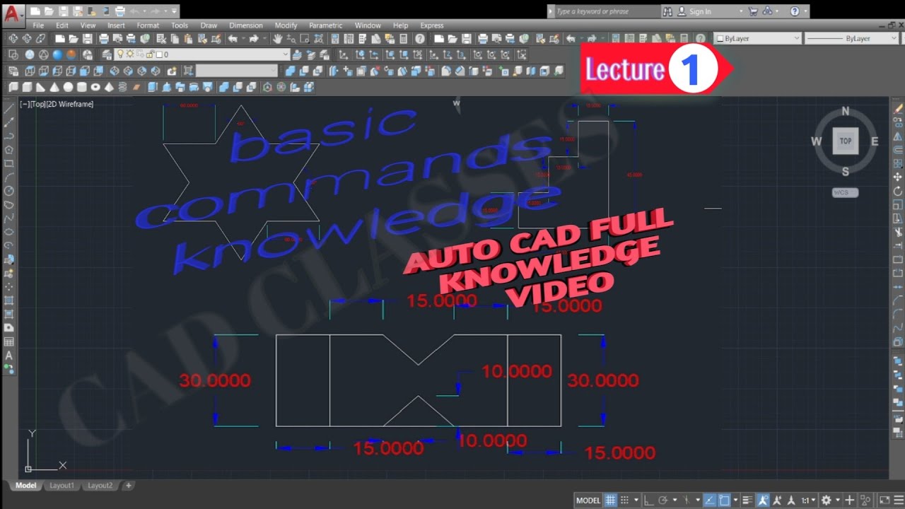 AutoCAD basic command full video and best knowledge cad classes very useful video