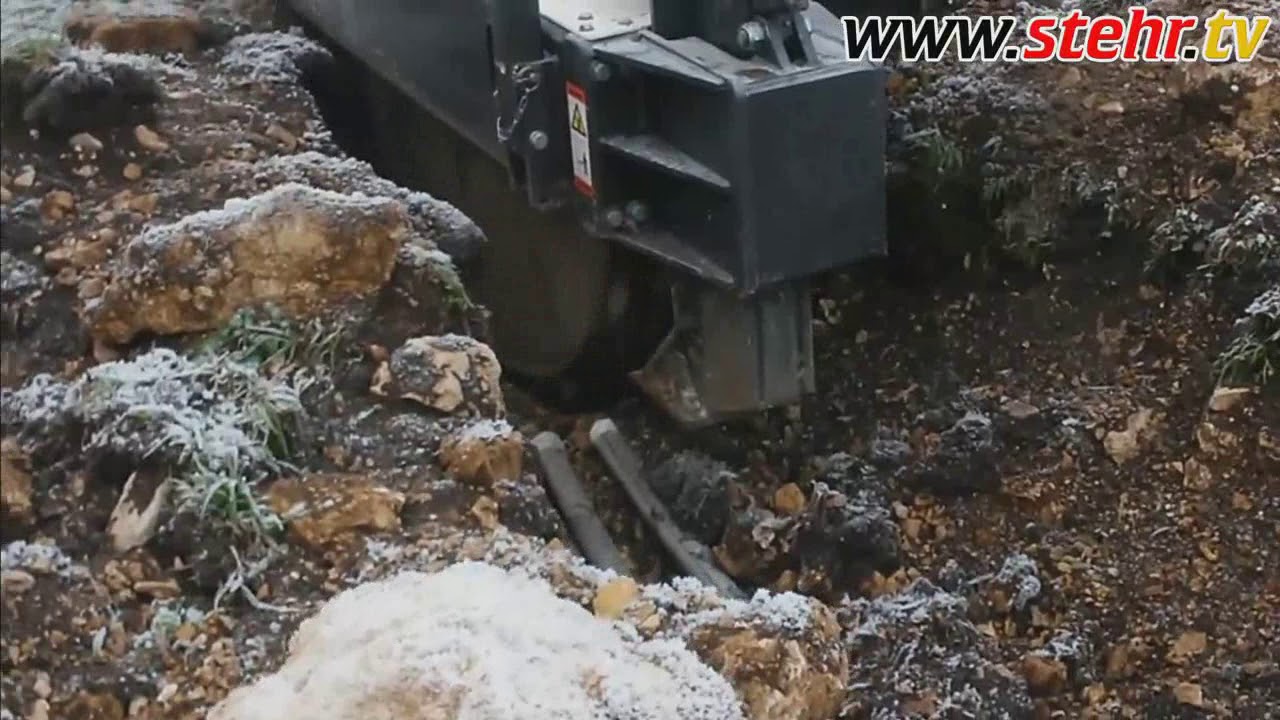 Praxisvideo Grabenfräse SGF 800 in der Schweiz im harten Jura Felsgestein