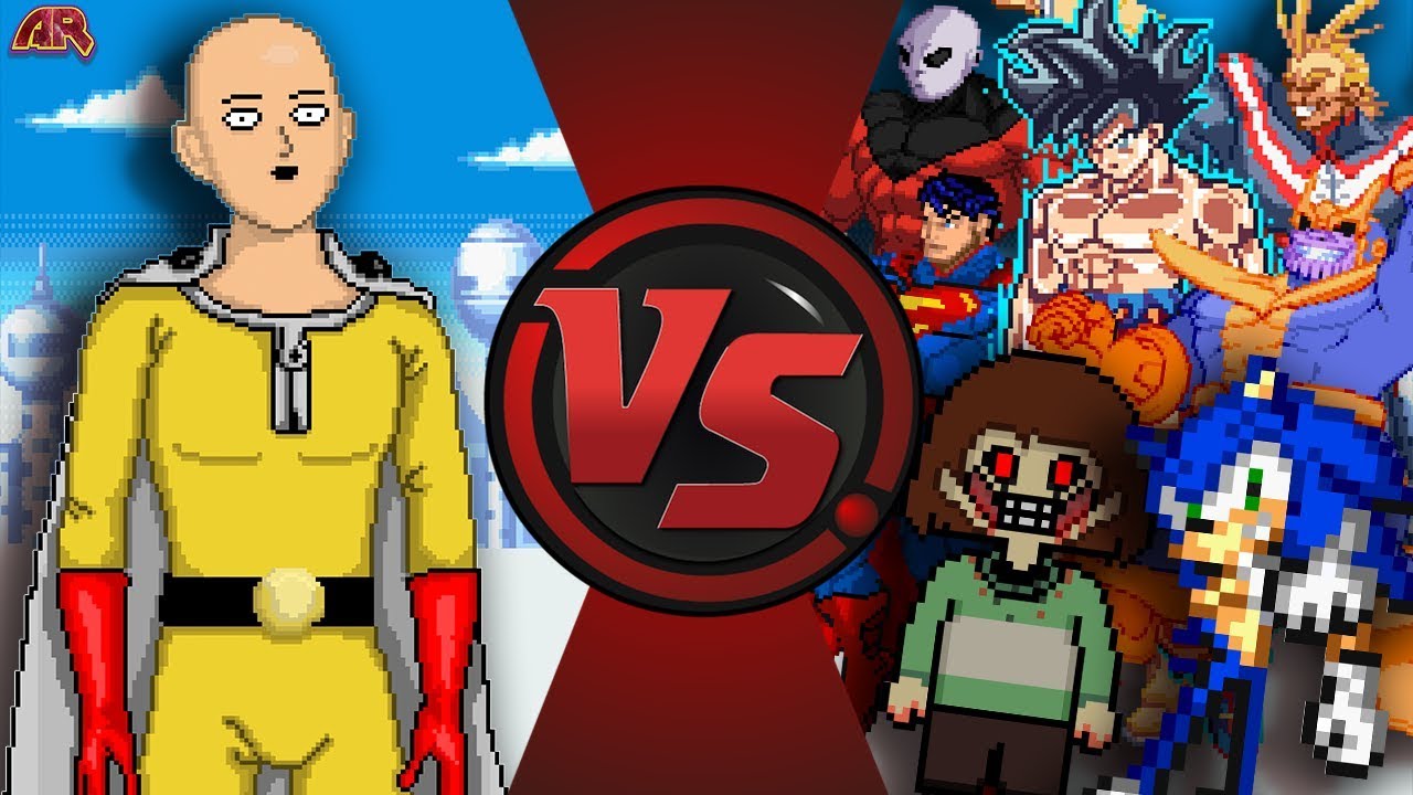 ONE PUNCH MAN vs THE WORLD 2! (Saitama vs Sonic, Goku, Chara, Thanos, Jiren, & More) AnimationRewind