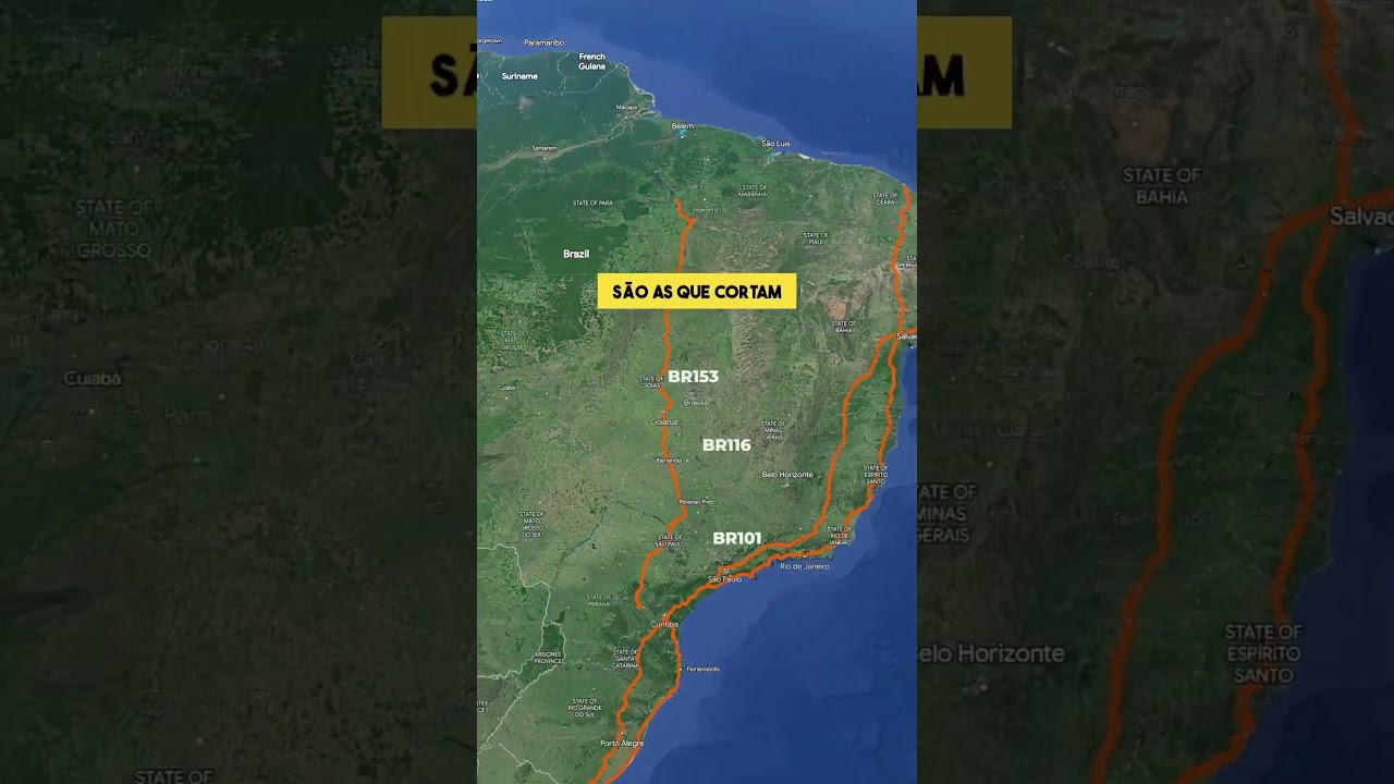 A l&oacute;gica por tr&aacute;s da nomenclatura das rodovias federais. V&iacute;deo completo no perfil #rodovias #brasil